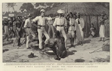 Valkoisen miehen passi Beninille, jalkojen pesuseremonia